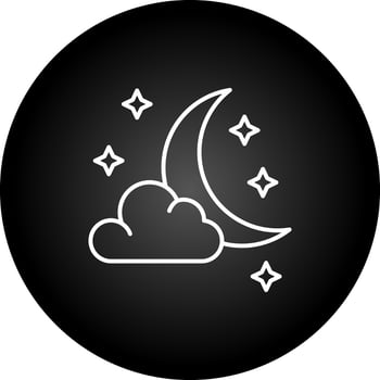 Starry Night Vector Icon