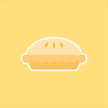 pie flat design vector illustration