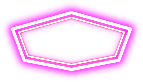 Retro Neon Border. Announcement Board. png