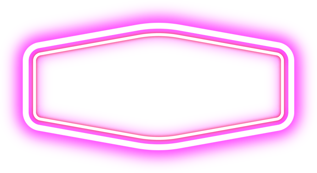 Retro Neon Border. Announcement Board. png