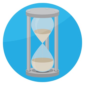 Hourglass icon flat vector