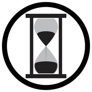 Hourglass icon flat vector
