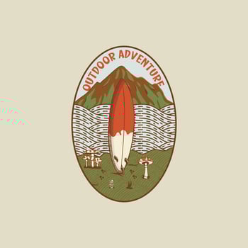 Outdoor Adventure Vintage Retro Badge Design vector