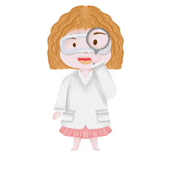 watercolor Scientists girl png