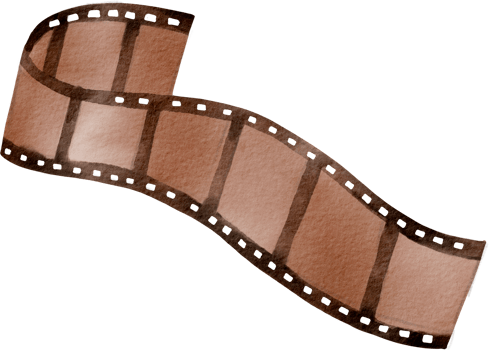 watercolor film reel png