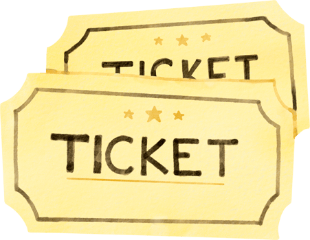 watercolor ticket clip art png