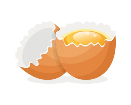 Broken egg icon. Food healthy organic and market theme. Isolated design. Vector illustration