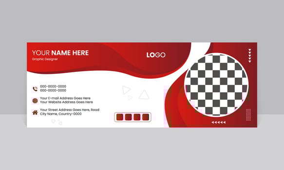 vector email signature design template
