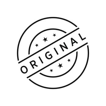 Original stamp icon vector illustration