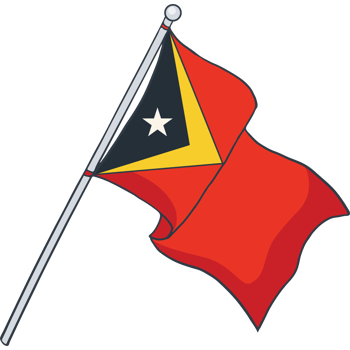 flag of East Timor, timor leste png