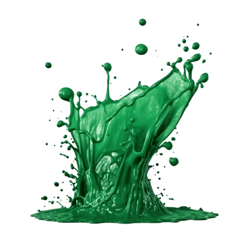 green slime splash on transparent background ,isolated slime explosion , png