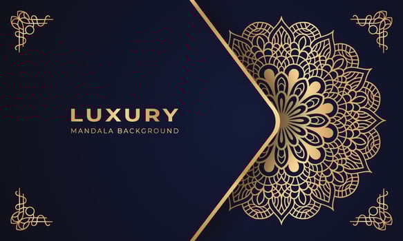 Luxury mandala background design template arabesque islamic style vector