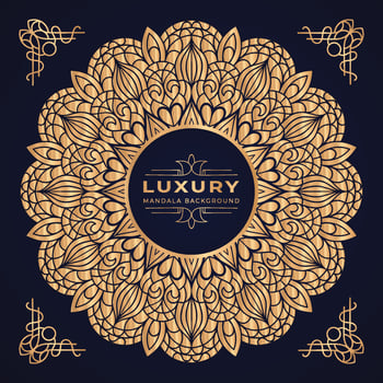 Luxury mandala background design template arabesque islamic style vector
