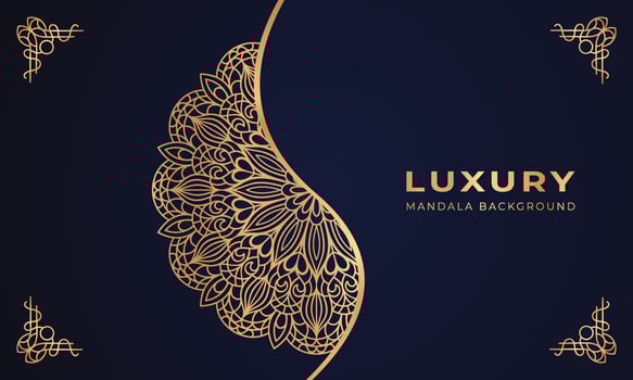 Luxury mandala background design template arabesque islamic style vector