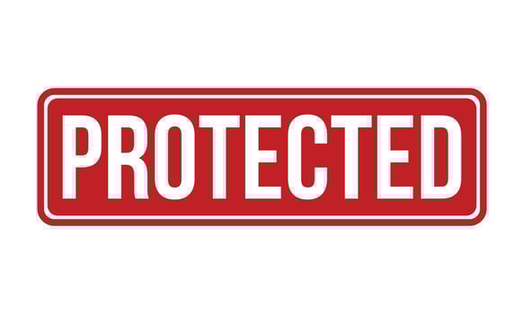 Protected Rubber Stamp Seal Vector