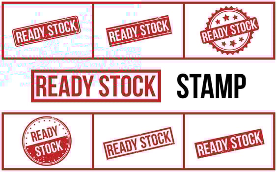 Ready Stock Rubber Stamp Set Vector