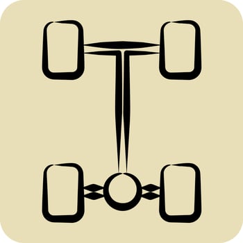 Icon Abs. related to Car Service symbol. Glyph Style. repairin. engine. simple illustration vector