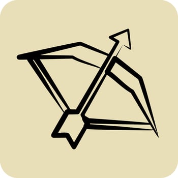 Icon ARC. related to Sports Equipment symbol. hand drawn style. simple design editable. simple illustration vector