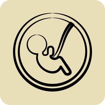 Icon Baby. related to Family symbol. glyph style. simple design editable. simple illustration vector