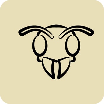 Icon Bee. related to Animal Head symbol. glyph style. simple design editable. simple illustration vector