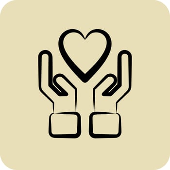 Icon Care. related to Family symbol. glyph style. simple design editable. simple illustration vector