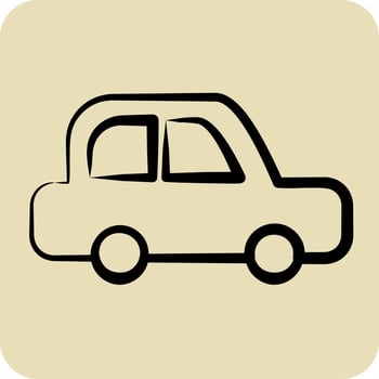 Icon Car. related to Car Service symbol. Glyph Style. repairin. engine. simple illustration vector