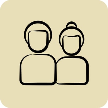Icon Couple. related to Family symbol. glyph style. simple design editable. simple illustration vector