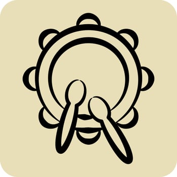 Icon Drum. related to Eid Al Fitr symbol. glyph style. islamic. ramadhan. simple illustration vector