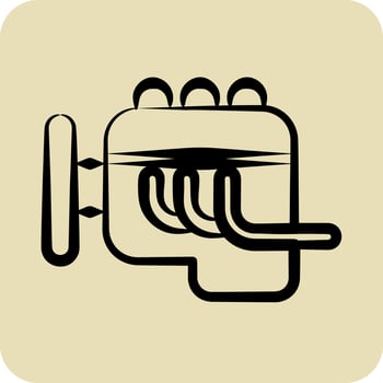 Icon Engine. related to Car Service symbol. Glyph Style. repairin. engine. simple illustration vector