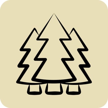 Icon Forest. related to Environment symbol. glyph style. simple illustration. conservation. earth. clean vector