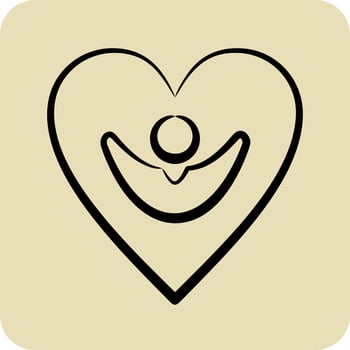 Icon Happiness. related to Psychological symbol. glyph style. simple illustration. emotions, empathy, assistance vector