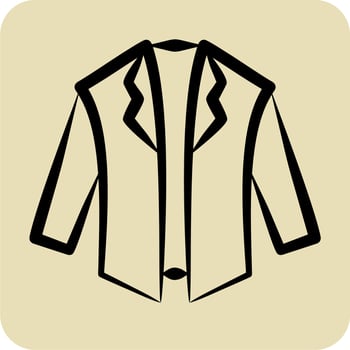 Icon Jacket. related to Black Friday symbol. glyph style. shopping. simple illustration vector
