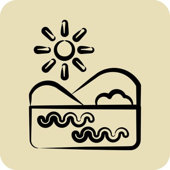 Icon Lake. related to Environment symbol. glyph style. simple illustration. conservation. earth. clean vector