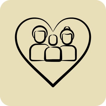 Icon Loves. related to Family symbol. glyph style. simple design editable. simple illustration vector