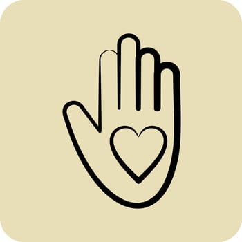 Icon Volunteering. related to Volunteering symbol. glyph style. Help and support. friendship vector