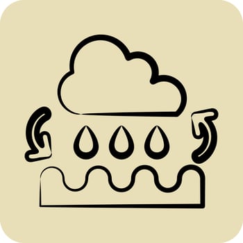 Icon Water Cycle. related to Environment symbol. glyph style. simple illustration. conservation. earth. clean vector
