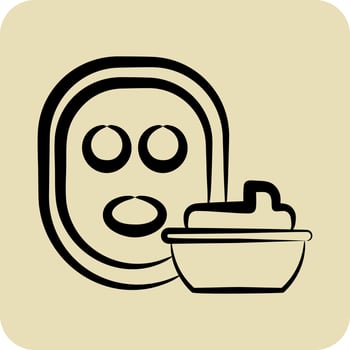 Icon Skincare. related to Barbershop symbol. glyph style. Beauty Saloon. simple illustration vector