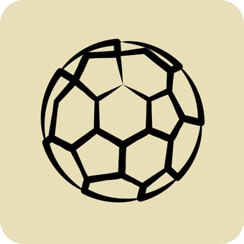 Icon Soccer Ball. related to Sports Equipment symbol. hand drawn style. simple design editable. simple illustration vector