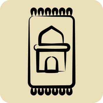 Icon Prayer Mat. related to Eid Al Fitr symbol. glyph style. islamic. ramadhan. simple illustration vector