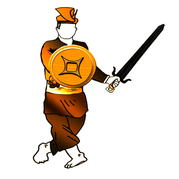 icon posing dance step pattern Nusantara Malay Warrior with weapon png