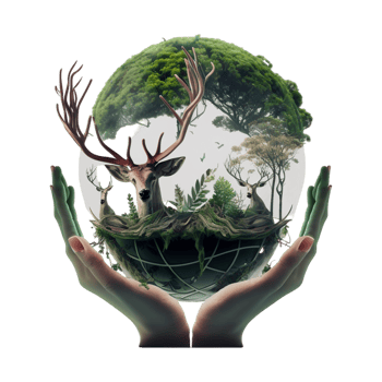 planet earth green clean ecology nature transparent air green trees animals. png