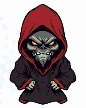 Hooded evil demon vector