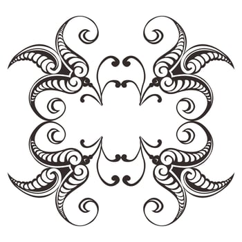 vintage floral ornament. decorative vector frames and borders.