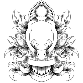 Baroque ornament vector illustration