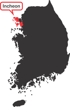 Incheon pin map location png