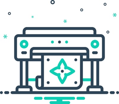 mix icon for printed vector