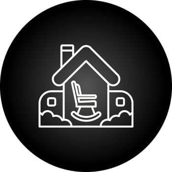 Retirement Home Vector Icon