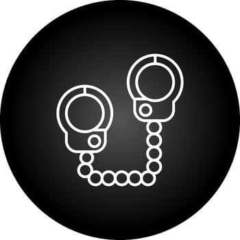 Police Handcuffs Vector Icon