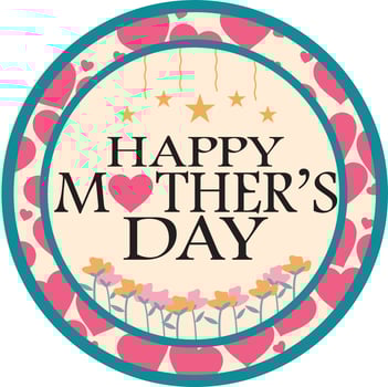 happy mothers day card vector