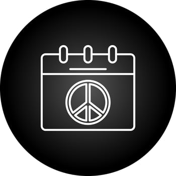Peace Calendar Vector Icon